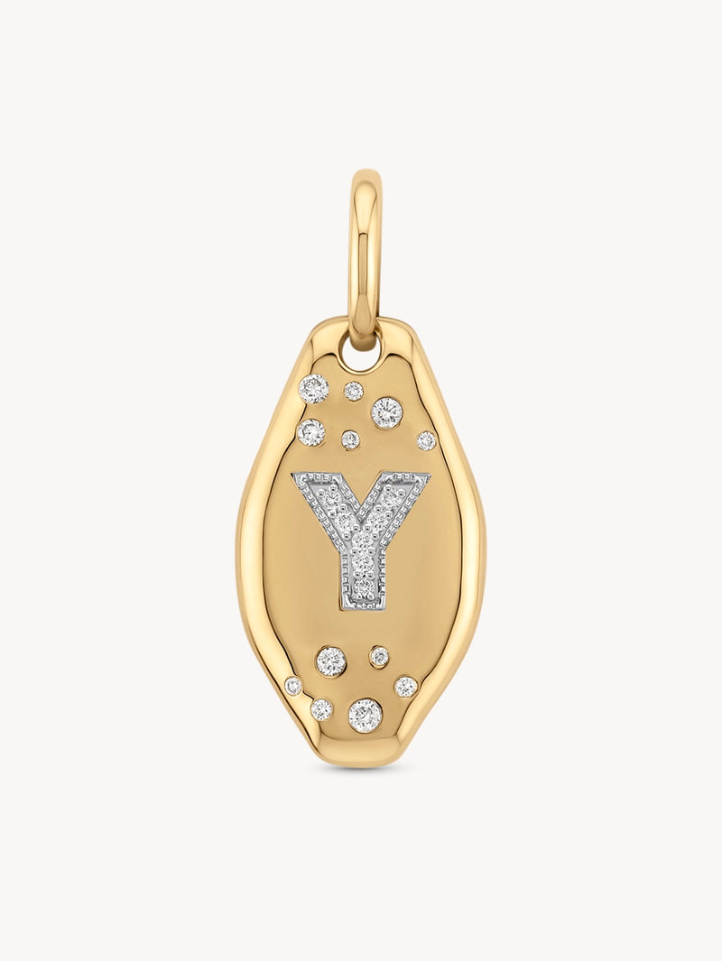 Initial Skipping Stone Pendant