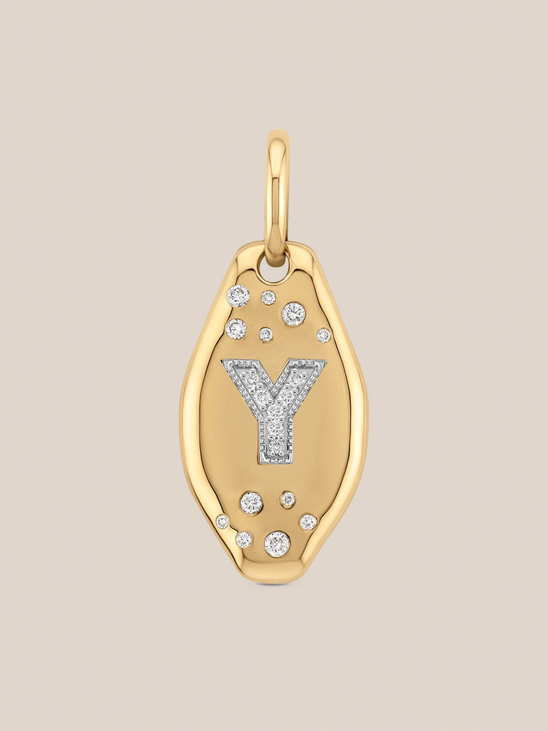 Initial Skipping Stone Pendant