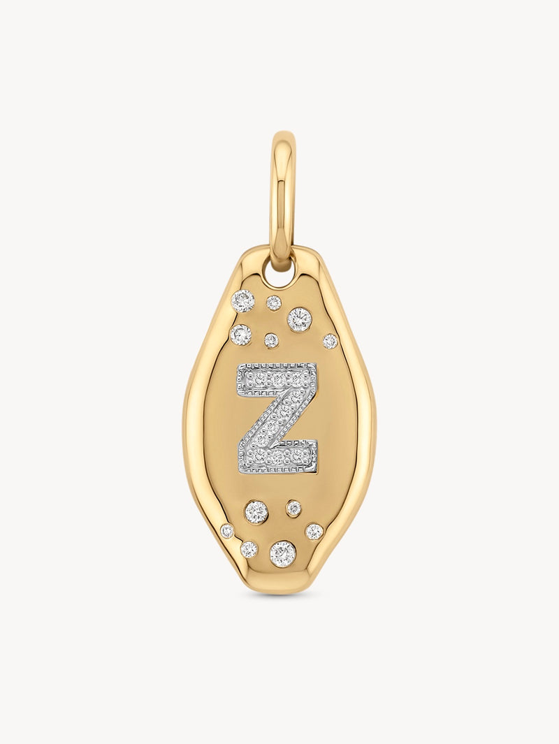 Initial Skipping Stone Pendant