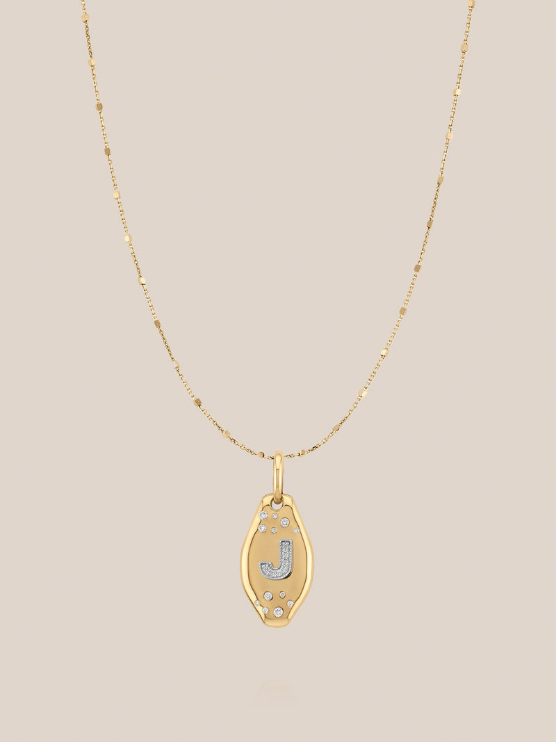 Initial Skipping Stone Pendant