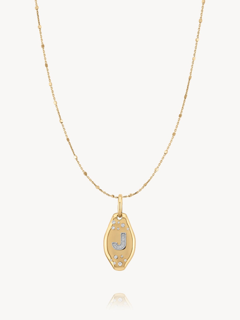 Initial Skipping Stone Pendant