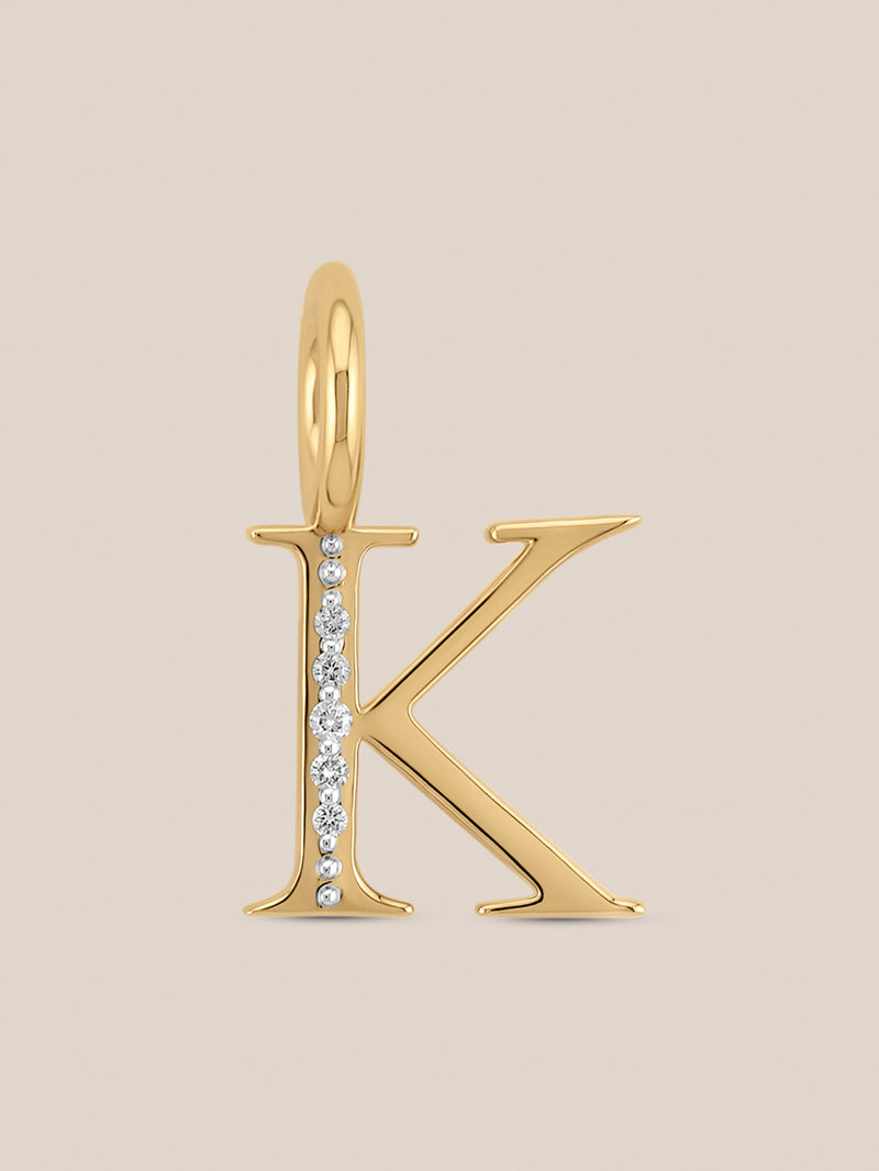 Diamond Initial Pendants