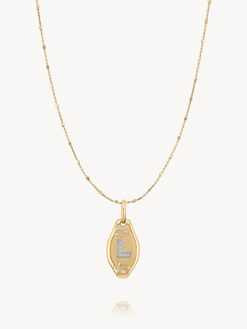 Initial Skipping Stone Pendant