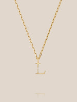 Diamond Initial Pendants