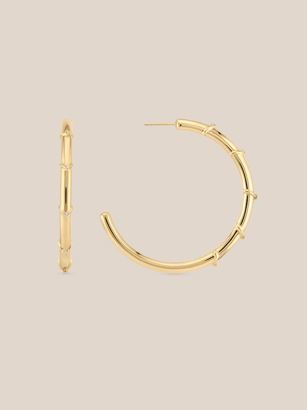 Large Diamond V Hoops
