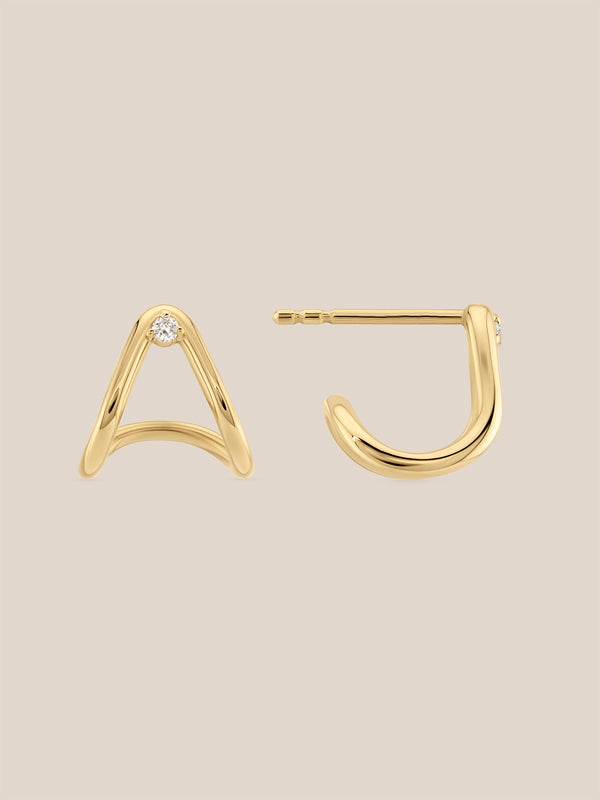 Diamond Hook Earrings