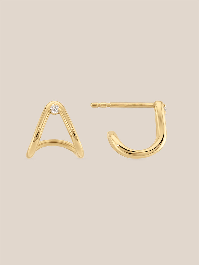 Diamond Hook Earrings