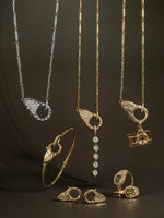 Pave Diamond Lock Necklace