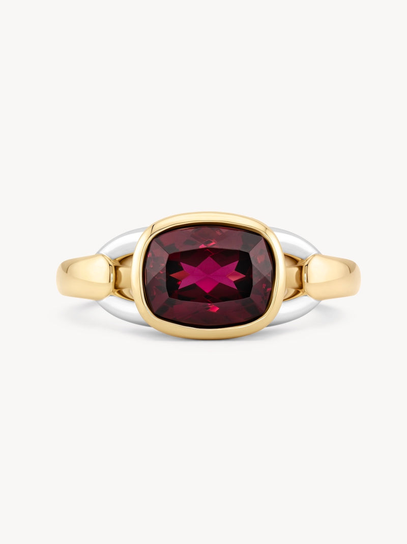Cushion-Cut Buckle Ring