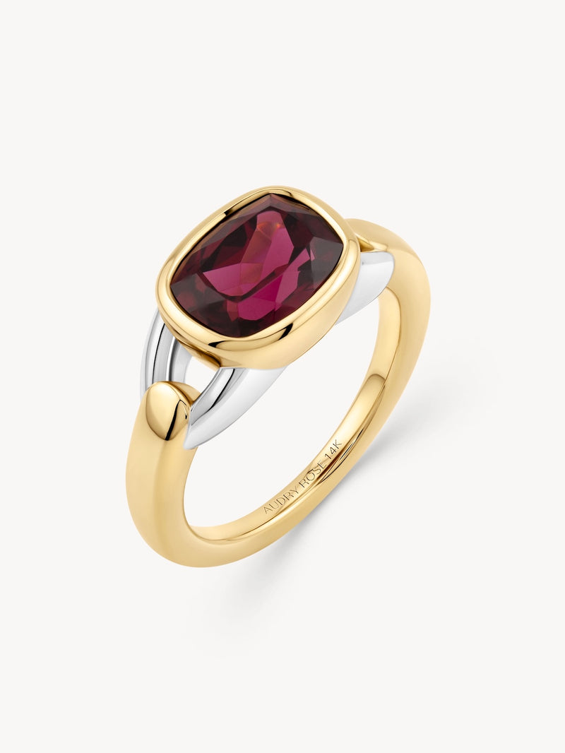 Cushion-Cut Buckle Ring