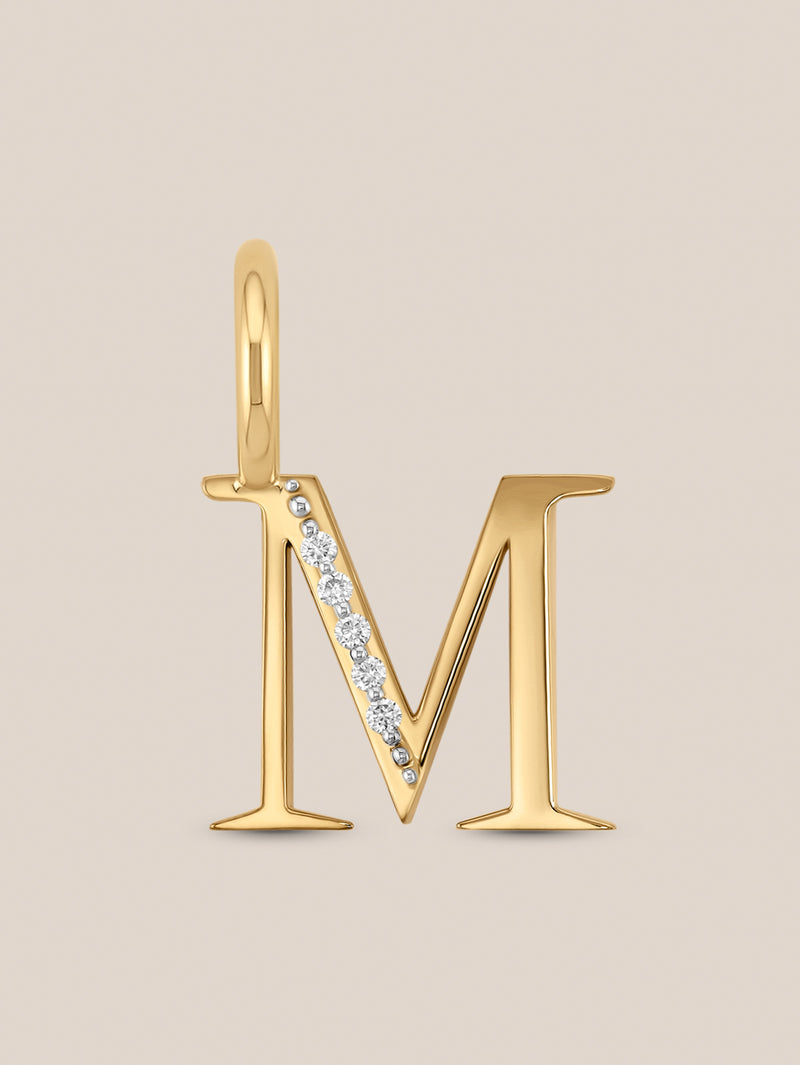 Diamond Initial Pendants