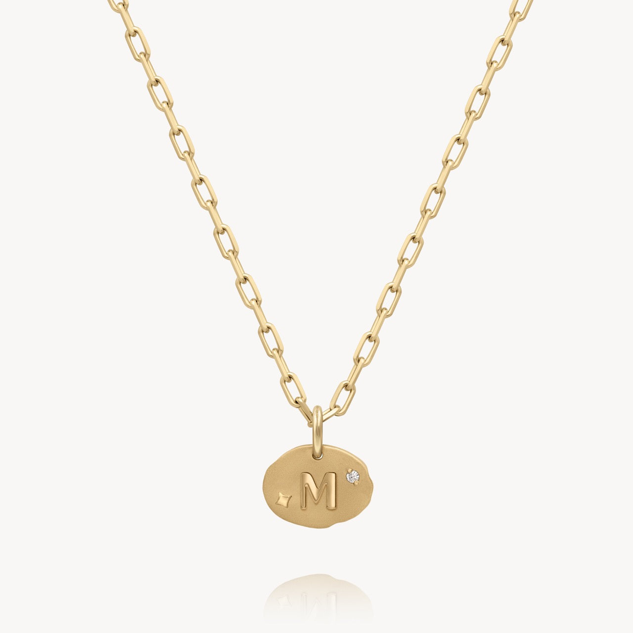 Diamond Initial Pendant in 14K Yellow Gold | Audry Rose