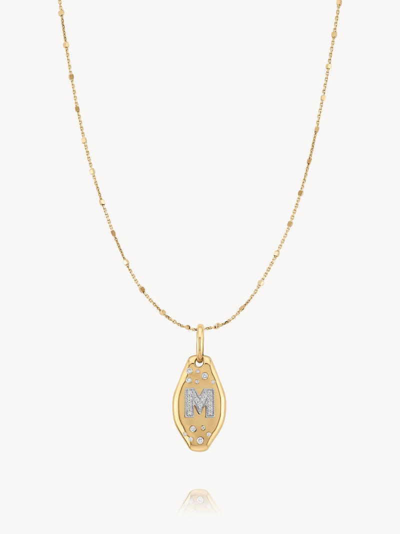 Initial Skipping Stone Pendant
