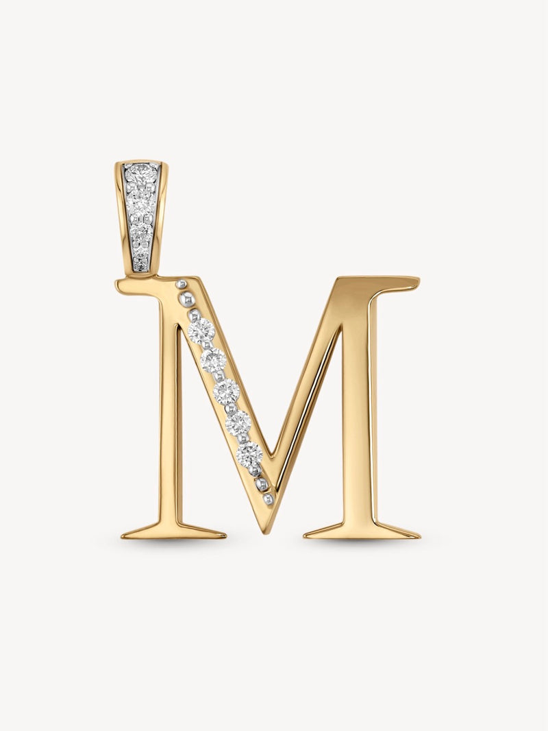 Diamond Initial Pendants