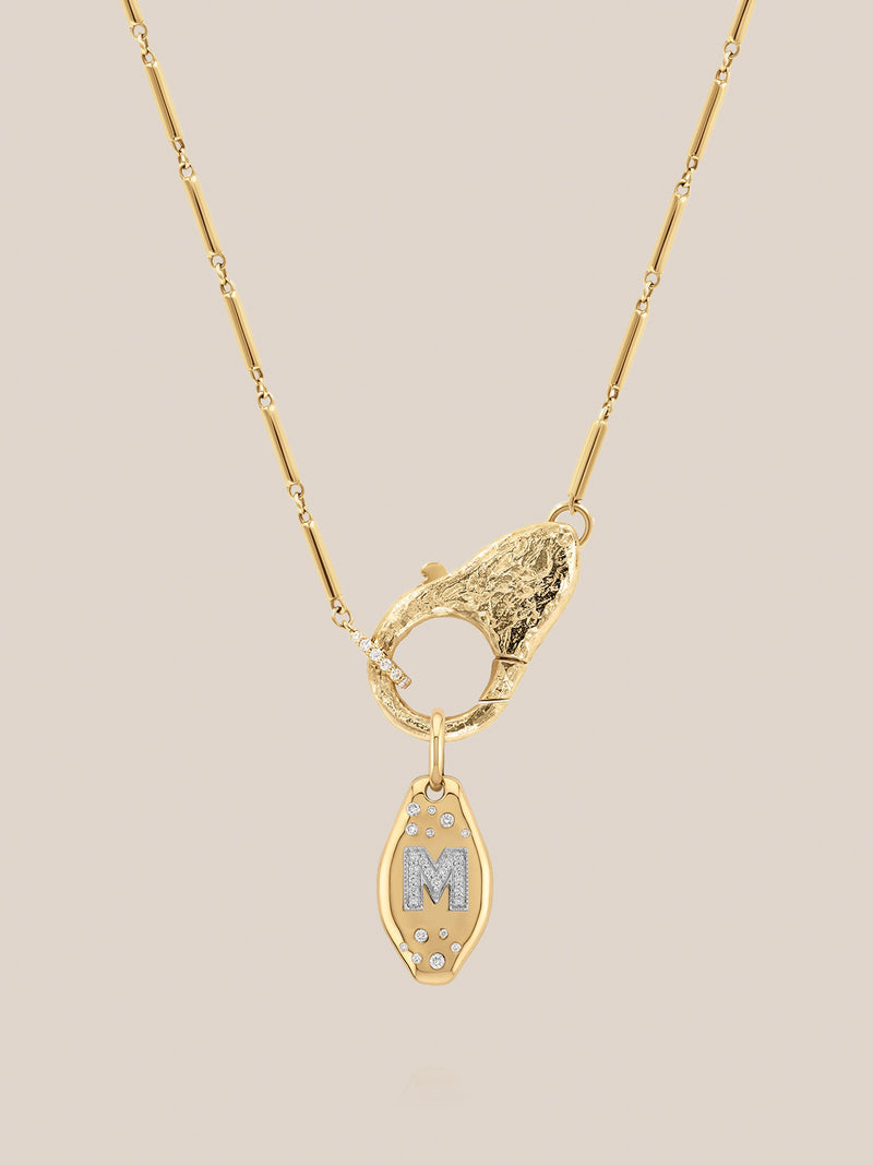 Initial Skipping Stone Pendant