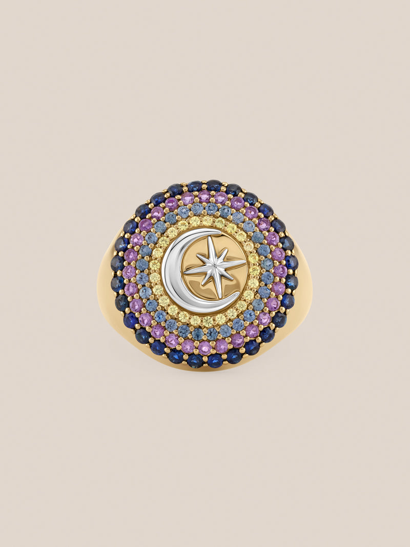 Crescent Star Signet Ring