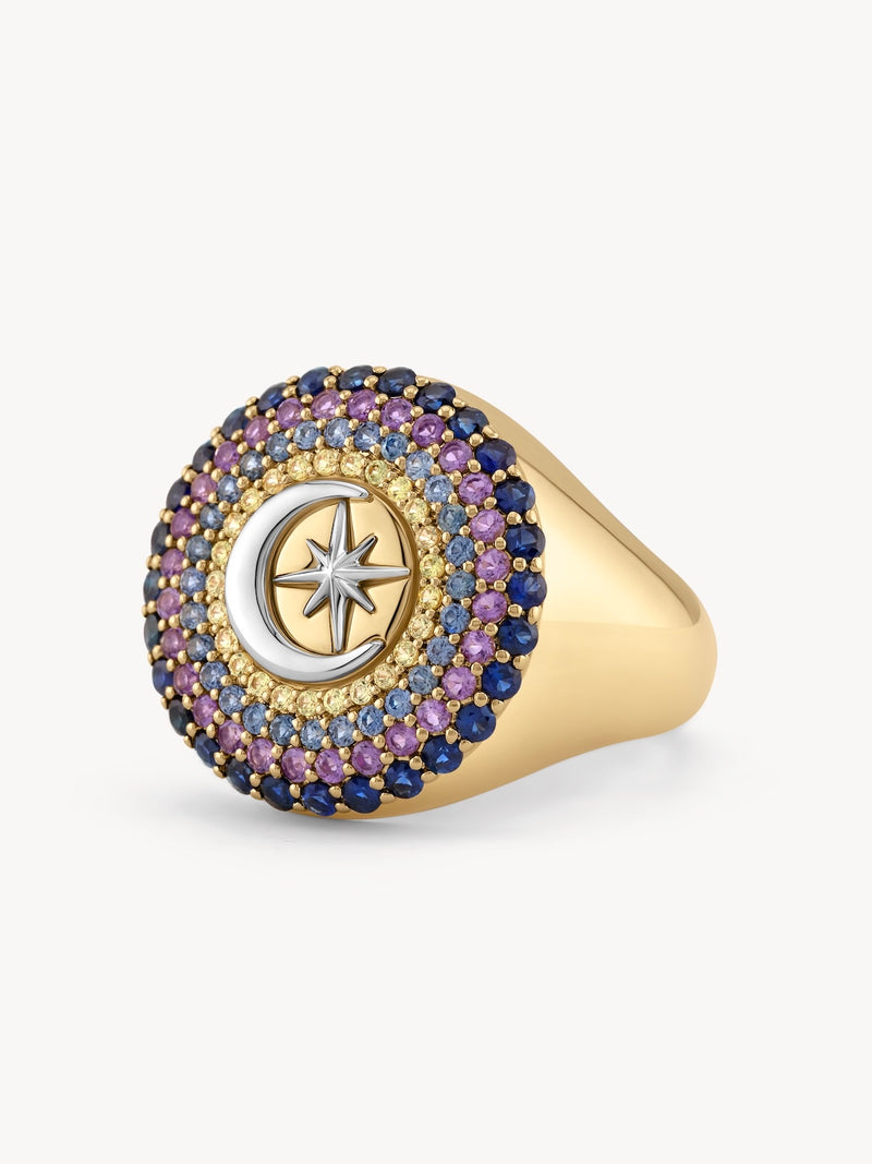 Crescent Star Signet Ring