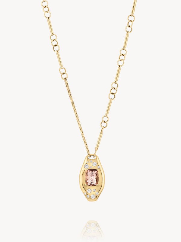 Morganite Slipper Necklace