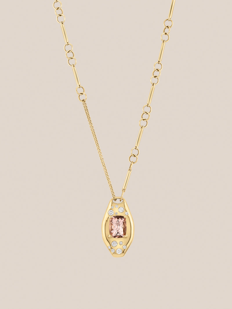 Morganite Slipper Necklace