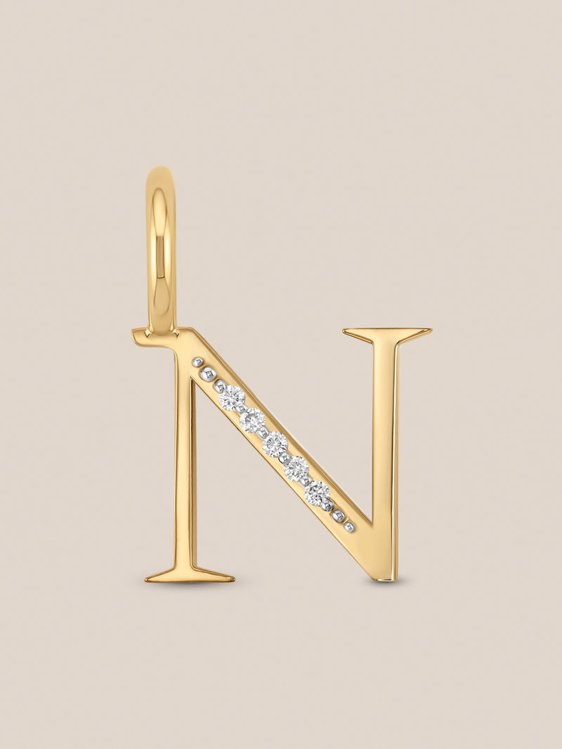 Diamond Initial Pendants