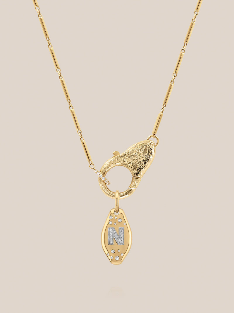 Initial Skipping Stone Pendant