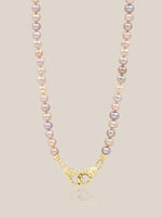 Beaded Double Lock Necklace