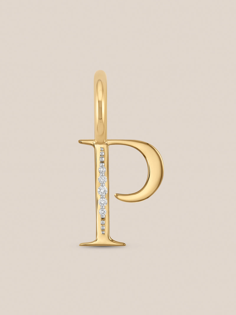 Diamond Initial Pendants
