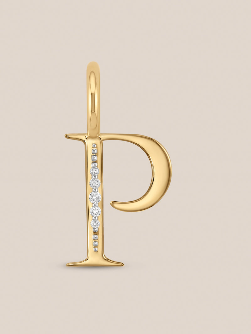 Diamond Initial Pendants