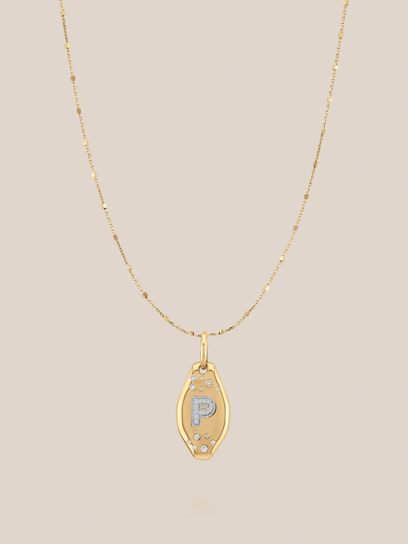 Initial Skipping Stone Pendant