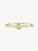 Dainty Starry Peridot Ring