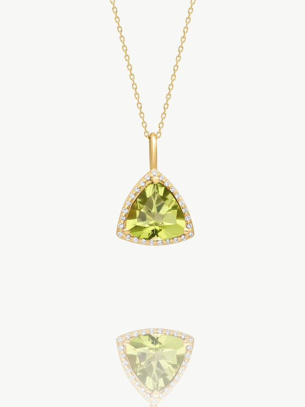 Trillion Peridot Necklace