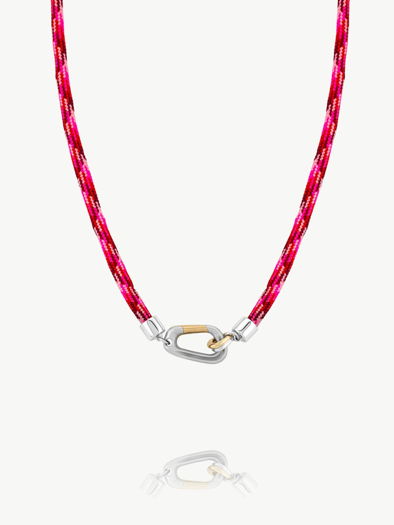 Mixed Metal Carabiner Necklace