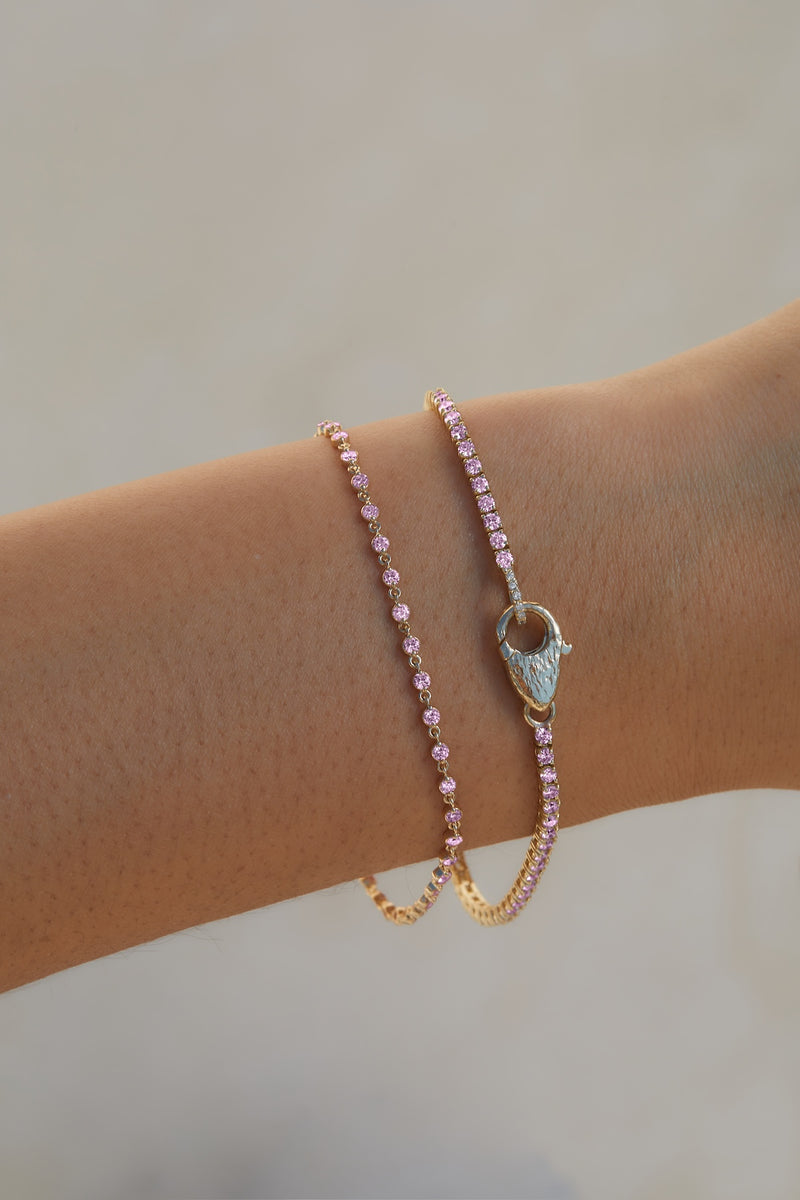 Wrapped in Pink Sapphires Bracelet