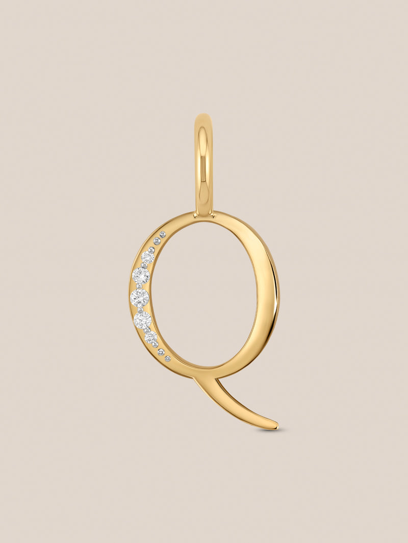 Diamond Initial Pendants