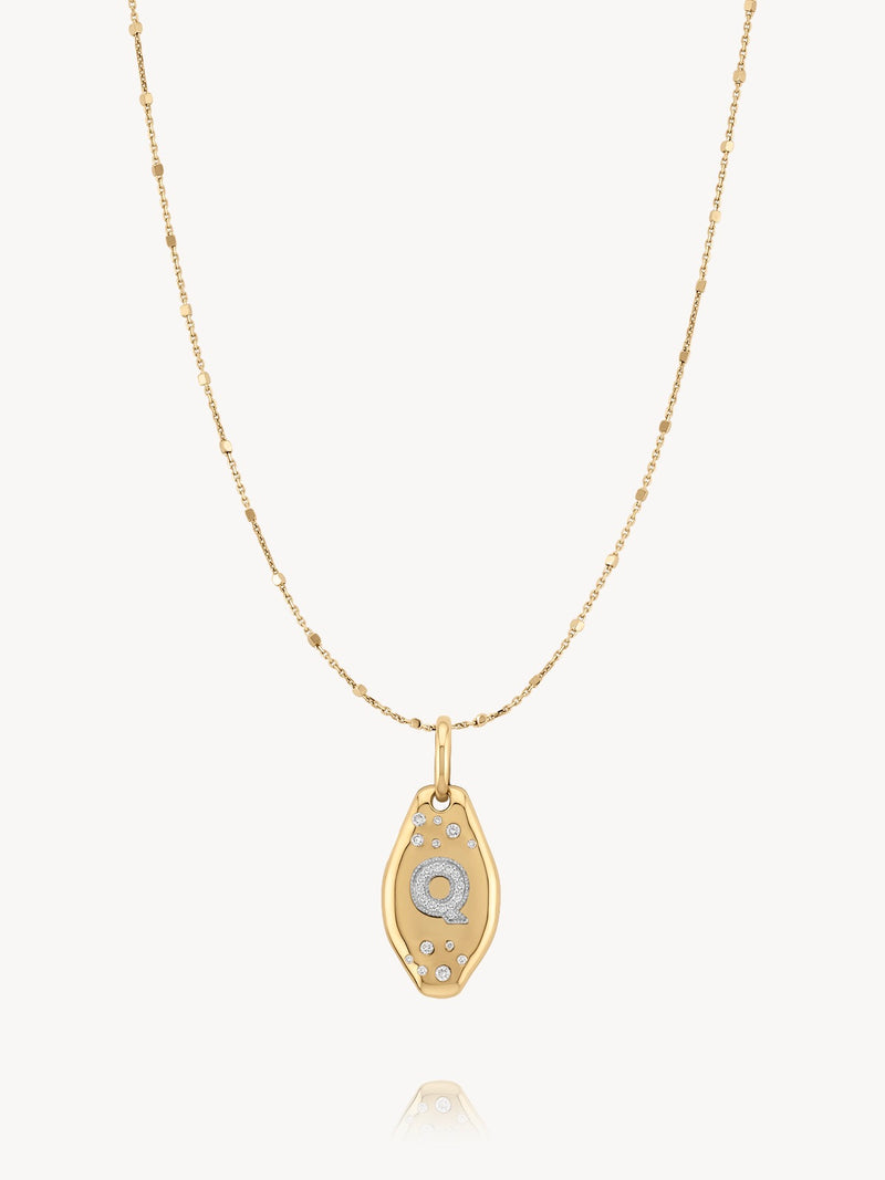 Initial Skipping Stone Pendant