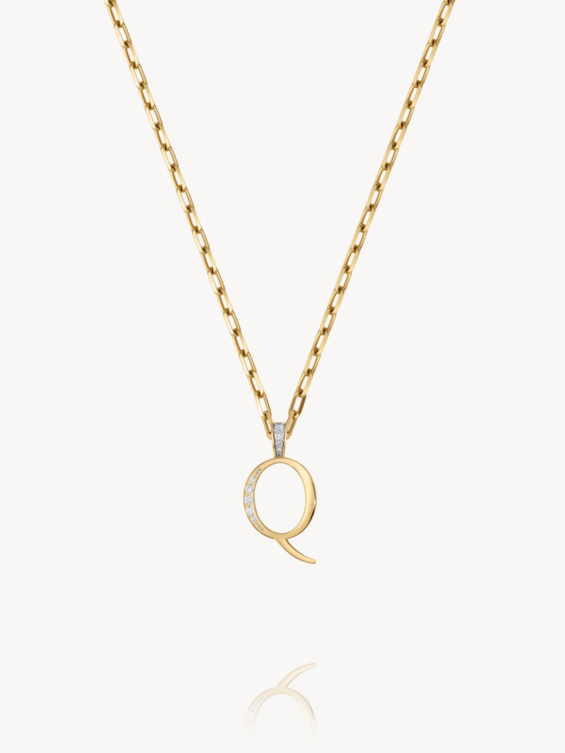 Diamond Initial Pendants