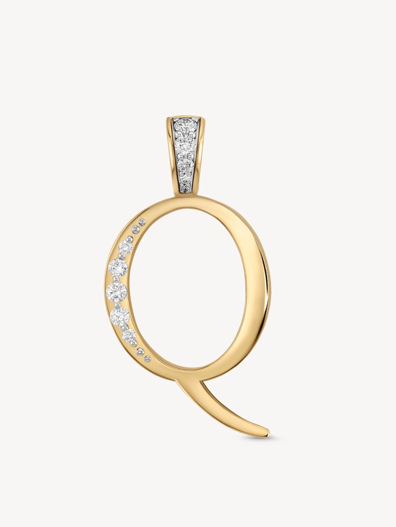 Diamond Initial Pendants