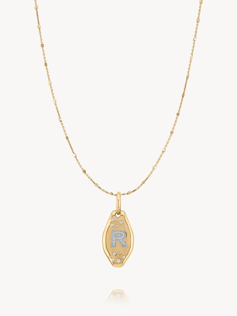 Initial Skipping Stone Pendant