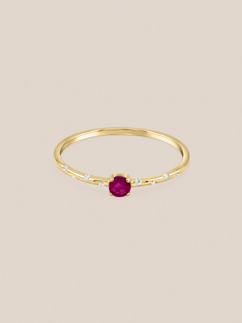 Starry Birthstone Ring