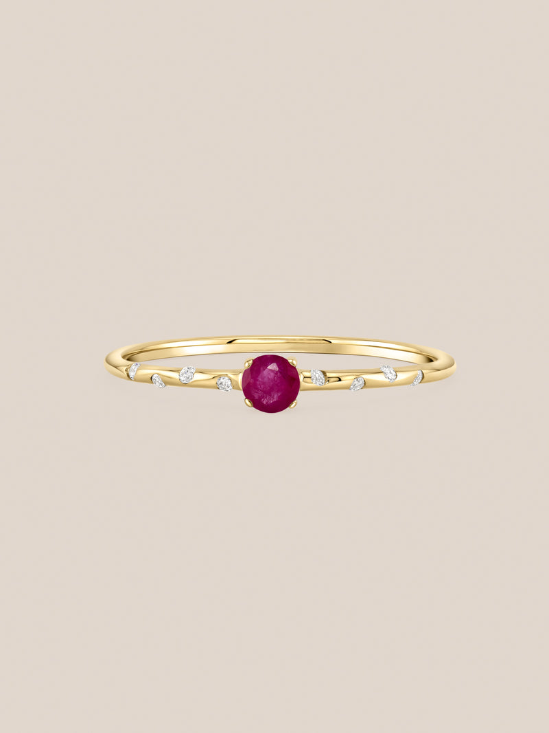 Starry Birthstone Ring
