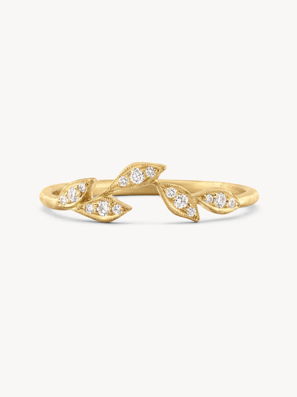 18k 5 Leaf Curve Ring