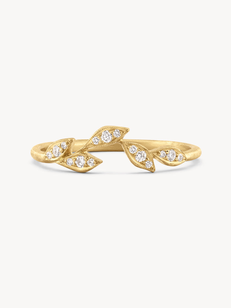 18k 5 Leaf Curve Ring
