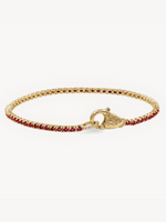 Gemstone Tennis Lock Bracelet