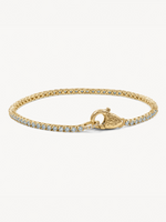 Gemstone Tennis Lock Bracelet