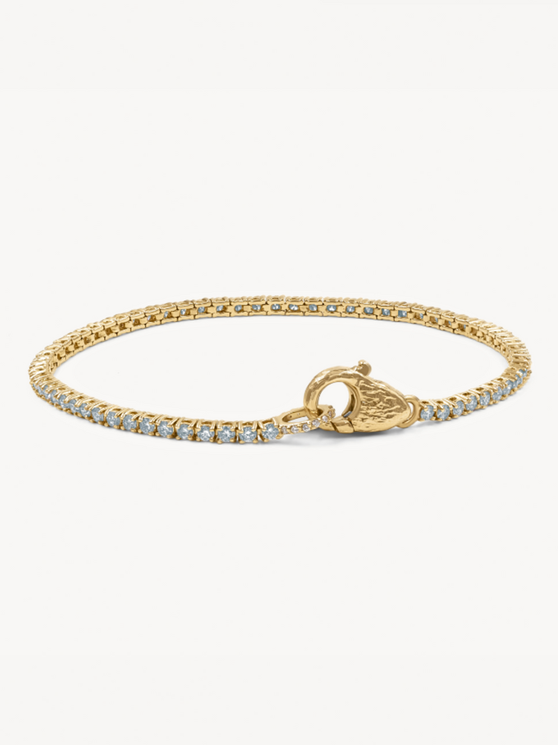 Gemstone Tennis Lock Bracelet