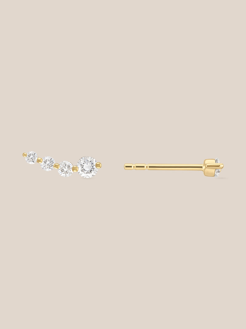 Curved Diamond Studs