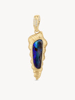 Boulder Opal Conch Pendant - OOAK