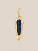 Boulder Opal Conch Pendant - OOAK