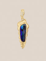 Boulder Opal Conch Pendant - OOAK