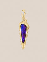 Boulder Opal Conch Pendant - OOAK